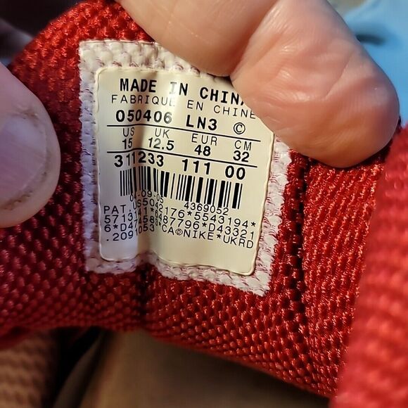 Nike Shox Zoom Air Basketball Sneakers Red White Cream #050507 LN3 SIZE 15 EUC - Picture 13 of 16